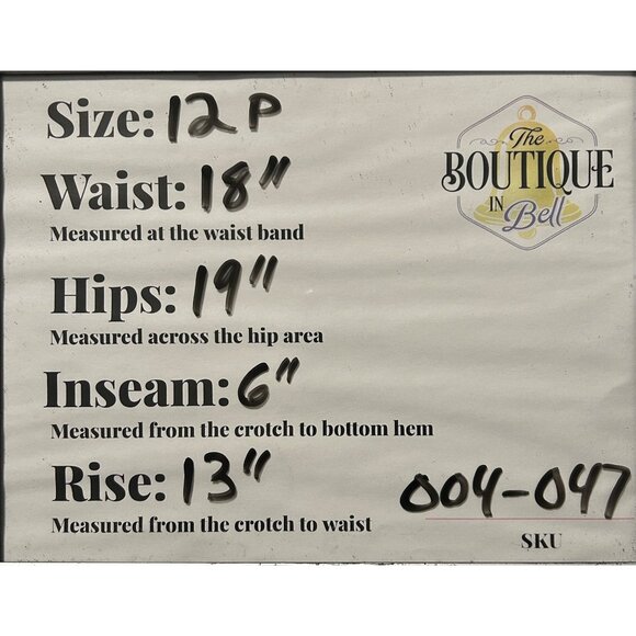 Talbots Womens 12 Petite Perfect Short Chino Botanical Paisley Pockets Stretch - Picture 14 of 15